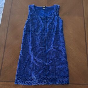 Alfani Royal Blue Lace Mini Dress